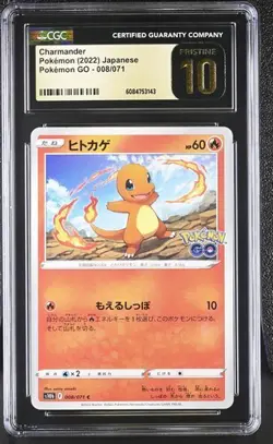 ???? CGC 10 Charmander 008/071 Pokemon GO s10b Pokemon Card - Image 1