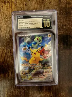 Pikachu - CGC PRISTINE 10! 001/SV-P Sv-P Promotional Card Holo (JP) Pokemon - Image 1