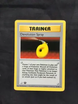 Pokemon Cards: Base Set 1st Edition Rare: Devolution Spray 72/102 - Image 1