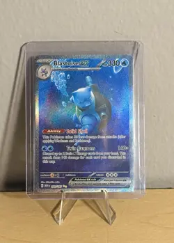 Pokemon TCG Blastoise EX Scarlet & Violet 151 Card 200/165 Near Mint Condition - Image 1