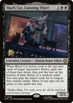 Black Cat, Cunning Thief - Foil - Prerelease Promo NM, English MTG Spider-Man - - Image 1