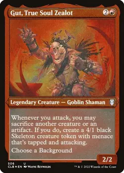 NM Etched Foil Gut, Ture Soul Zealot, MTG, Baldur's Gate, Magic, 506 - Image 1