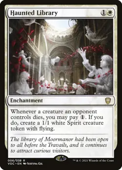 1x Haunted Library - NM - Crimson Vow Commander - SPARROW MAGIC mtg - Image 1