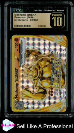 MACHAMP BRE4K EVOLUTIONS HOLO 60/108 POKEMON (2016) PRISTINE CGC 10 - Image 1