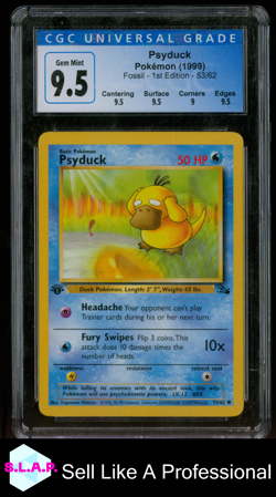 PSYDUCK FOSSIL - 1ST EDITION 53/62 POKEMON CGC 9.5 - Image 1