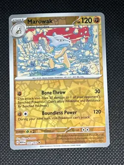 Marowak 105/165 Pokemon Sv: Scarlet & Violet 151 Reverse Holo - Image 1