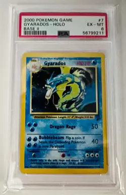Pokemon 2000 Pokemon Game Base Ii Gyarados-Holo #7 PSA 6 - Image 1