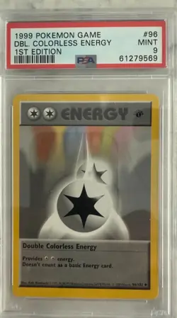 1999 Pokemon Game Dbl Colorless Energy 1st Edition Mint 9 - Image 1
