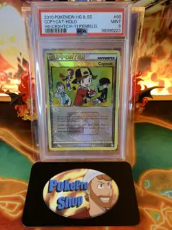 Pokemon HeartGold & SoulSilver Copycat Holo Crosshatch Pokemon League - PSA 9 - Image 1