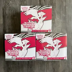 White Flare Pokemon TCG ETB Elite Trainer Box New Factory Sealed Lot Of 3 - Image 1