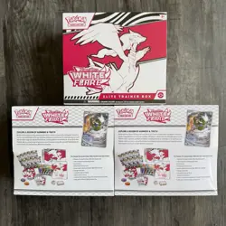 White Flare Pokemon TCG ETB Elite Trainer Box New Factory Sealed Lot Of 3 - Image 2