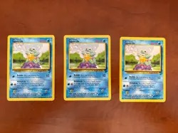 Lot of 3 Pokemon Squirtle Base Set 2 93/130 - MP - Original WOTC Vintage - Image 1