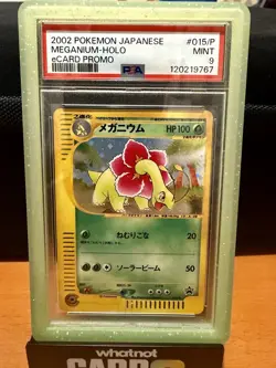 Pokemon Japanese Meganium eCard Lottery Promo 2002 015/P PSA 9 - Image 1
