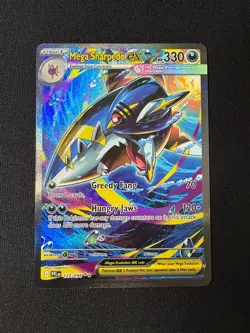 2025 Pokemon Phantasmal Flames Mega Sharpedo EX Special Illustration Rare #127 - Image 1