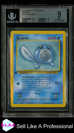 POLIWAG C 1999 POKEMON BASE 1ST EDITION GERMAN 59 BGS 9.0 - Image 1