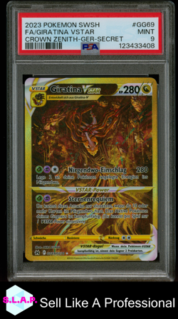 FA/GIRATINA VSTAR CROWN ZENITH-GER-SECRET POKEMON SWSH 2023 GG69 PSA 9 - Image 1