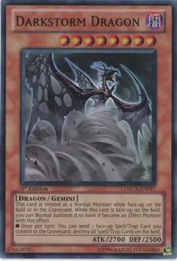Yugioh Darkstorm Dragon ORCS-EN037 Super Rare 1st Edition LP - Image 1