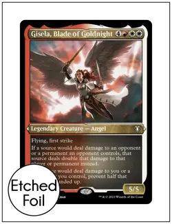 1x Gisela, Blade of Goldnight, Etched Foil, Magic MTG NM - Image 1