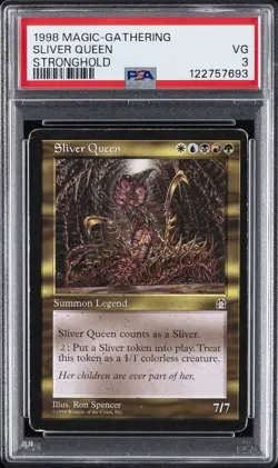 1998 MTG STRONGHOLD SLIVER QUEEN PSA 3 - Image 1