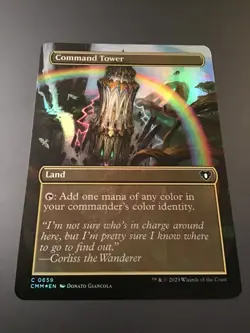 MTG Commander Masters #0659 Borderless Foil Command Tower - Image 1