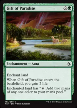 Gift of Paradise Light Play, English Magic the Gathering MTG Amonkhet - Image 1