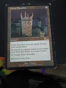 MTG English Grim Monolith Heavy Play Nonfoil Urza's Legacy - Image 1