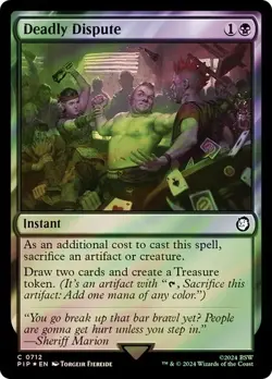 NM Surge Foil Deadly Dispute, MGT, Fallout, Magic the Gathering, 712 - Image 1