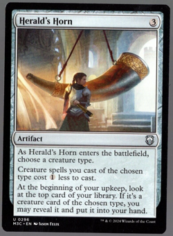 Herald's Horn 0296 Non Foil Uncommon Modern Horizons 3 MTG Near Mint - Image 1