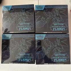 Lot of 4 Pokemon TCG Phantasmal Flames ETB Brand New Factory Sealed - Image 1