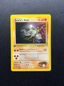 Pokemon Cards: Gym Heroes 1st Edition Rare: Brock's Onix 21/132 - Image 1