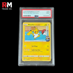 Pikachu on the Ball 001/005 FA Exclusive Promo Futsal 2020 Pokemon - PSA 9 Mint - Image 1