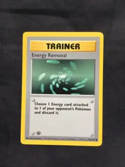 Pokemon Cards: Base Set 1st Edition Common: Energy Removal 92/102 - Image 1