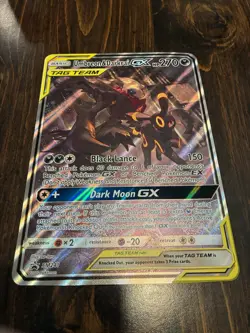 Pokemon Jumbo Oversized Umbreon & Darkrai GX Tag Team Promo Card SM241 - Image 1