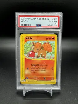 2003 Pokemon Aquapolis #116 Vulpix PSA 10 - Image 1