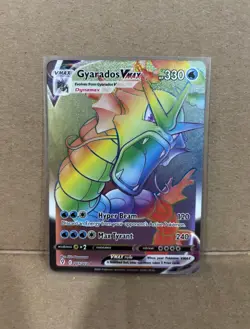 Pokemon Gyarados VMAX TCG Rainbow Secret Rare Card 207/203 Evolving Skies NM - Image 1