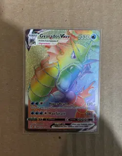 Pokemon Gyarados VMAX TCG Rainbow Secret Rare Card 207/203 Evolving Skies NM - Image 5