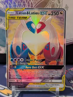 [CUSTOM CARD] Latias & Latios GX Holo Custom Pokemon Card - Image 1