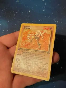 2000 Pokemon KICKLEE 1ST EDITION Fossil 22/62 Rare DEUTSCH Low Played Sugimori - Image 2