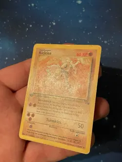 2000 Pokemon KICKLEE 1ST EDITION Fossil 22/62 Rare DEUTSCH Low Played Sugimori - Image 3