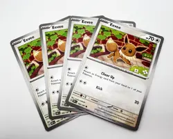 Eevee 166/197 4x x4 Pokemon Cards Obsidian Flames Playset - Image 1