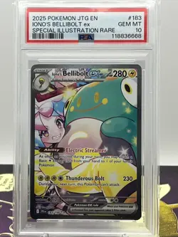 2025 POKEMON JTG EN-JOURNEY TOGETHER #183 IONO'S BELLIBOLT EX PSA 10 - Image 1