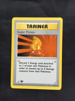 Pokemon Cards: Base Set 1st Edition Uncommon: Super Potion 90/102 - Image 1