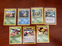 Lot of 7 Vintage French Pokemon Cards - Lightly Played - Raw/Ungraded - Image 1