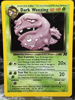 Dark Weezing - 14/82 - Pokemon TCG - Holo Unlimited Team Rocket - Image 1