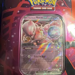 Pokemon TCG Scarlet & Violet Destined Rivals Team Rocket Tin - Mewtwo - Sealed - Image 4