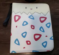 Pokemon Binder - Togepi Binder For Cards - Zip Closure Wrist Strap - Image 1