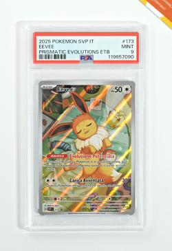 Pokemon PSA 9 Eevee #173 SVP IT Evoluzioni Prismatiche ETB Promo 2025 Italiano - Image 1