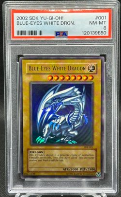 🔥Yu-Gi-Oh! 2002 Blue Eyes White Dragon Holo SDK-001 Starter Deck Kaiba PSA 8! - Image 1