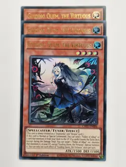 Yu Gi Oh - 3x CH01-EN006 Guiding Quem, the Virtuous - Ultra Rare - Image 1