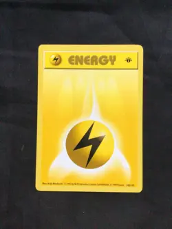 Pokemon Cards: Base Set 1st Edition Common: Lightning Energy 100/102 - Image 1